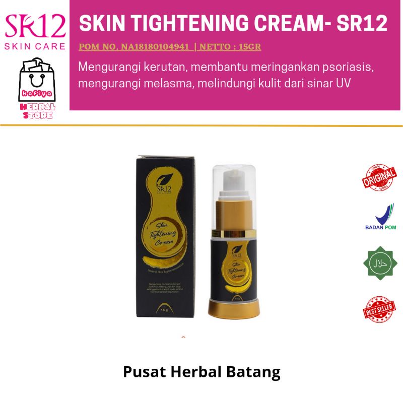 TIGHTENING CREAM SR12 / WHITENING TERBAIK / PENCERAH WAJAH / PENGENCANG ANTI KERUT WAJAH / HERBAL TIGHTENING CREAM SR12 / Krim hilangkan kerutan dalam 10 menit  Skin Tightening krim sr12