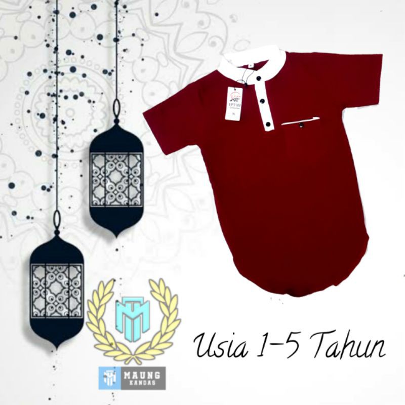 Kaos Kurta Anak / Koko Anak / Baju Koko / Premium Katun Combet 30s