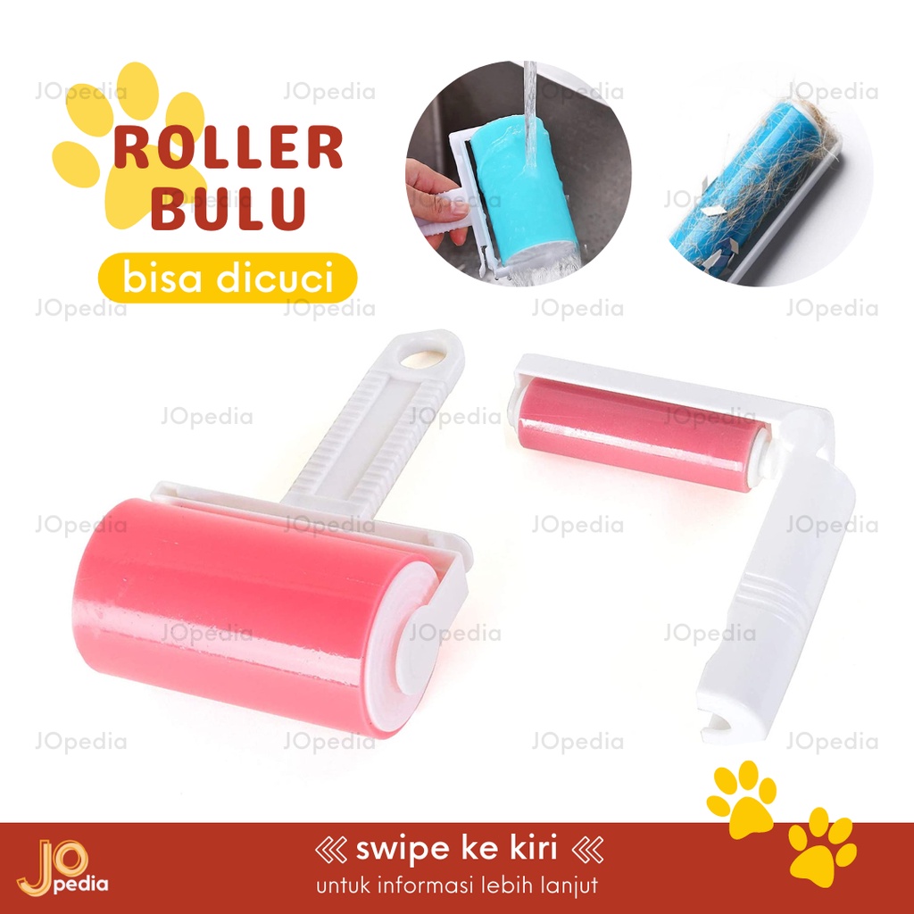 ROLLER BULU WASHABLE Sticky Roll Pembersih Bulu Kucing Anjing Hewan Pet Lint Roller Bisa Dicuci