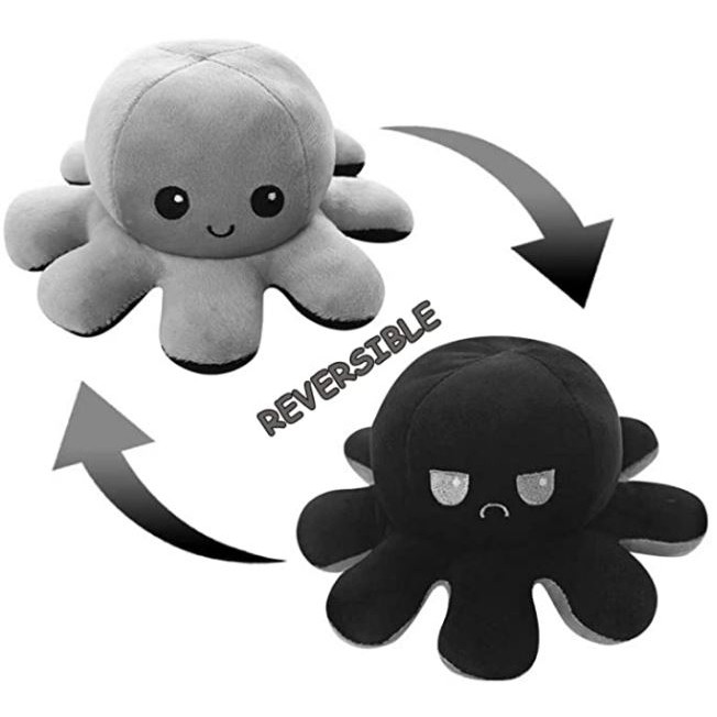 [1KG=23PCS] Boneka Gurita Octopus Doll Bisa Bolak Balik Cumi Ekspresi Rainbow Pelangi COD DD18