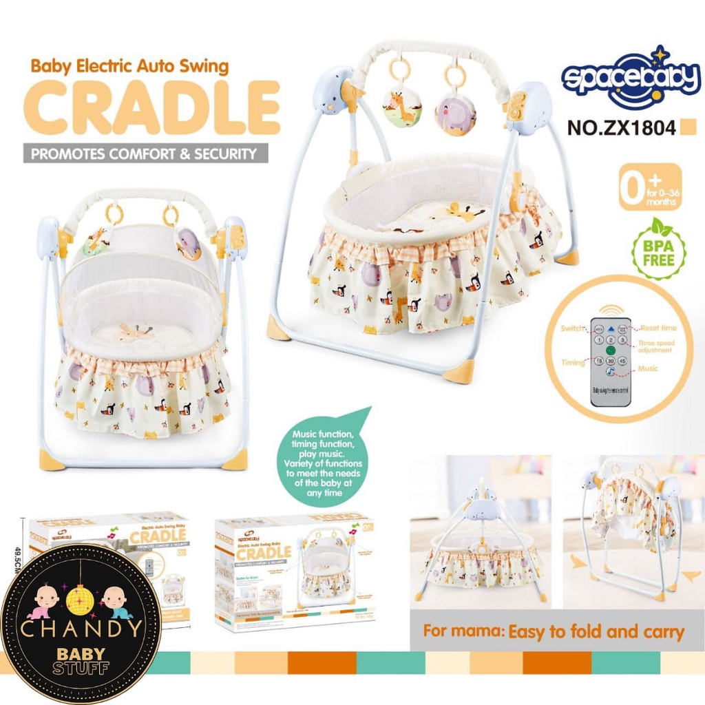 AYUNAN BAYI CRADLE ELECTRIC AUTO SWING ZX 1804 SPACEBABY