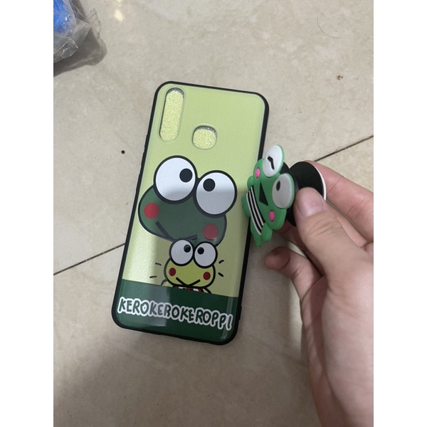 SOFTCASE INFINIX HOT 8 / HOT 9 / SOFT CASE KARAKTER/ KARTUN + POP SOCKET