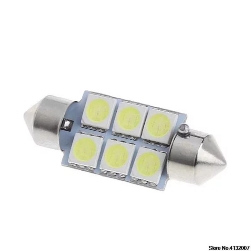 Led Lampu Plafon Mobil 3Watt Kabin Cabin Plapon Mobil 6 Smd 36Mm Putih 12V Feston Festoon Cob 36 Mm