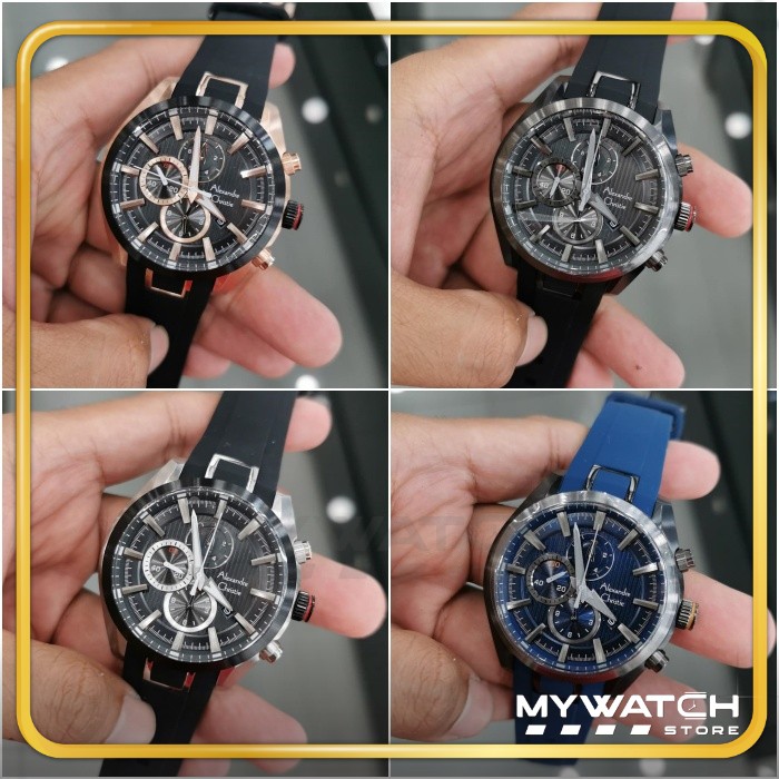 Jam Tangan Alexandre Christie Pria Original AC 6582 Alexander Christy AC6582 Rubber Sport Ori