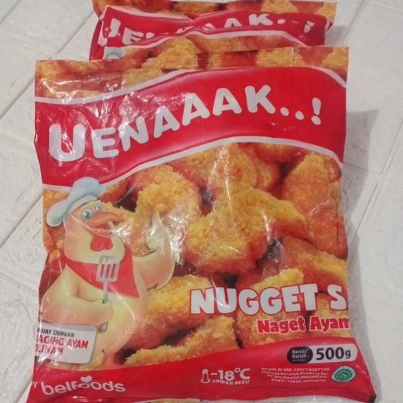 

Belfoods Nuget bentuk S 500gr / Nuget unak/ Nuget ayam