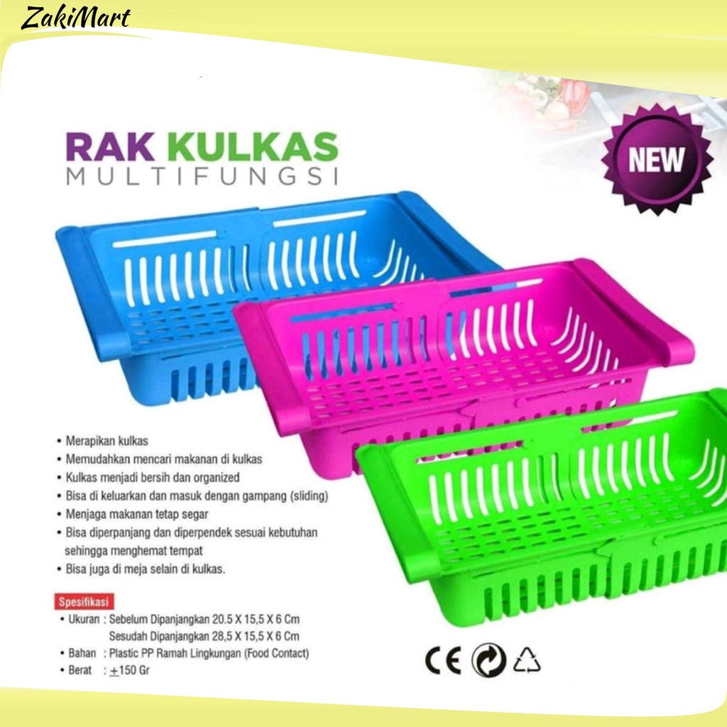 Laci kulkas rak kulkas penyimpanan multifunction storage box