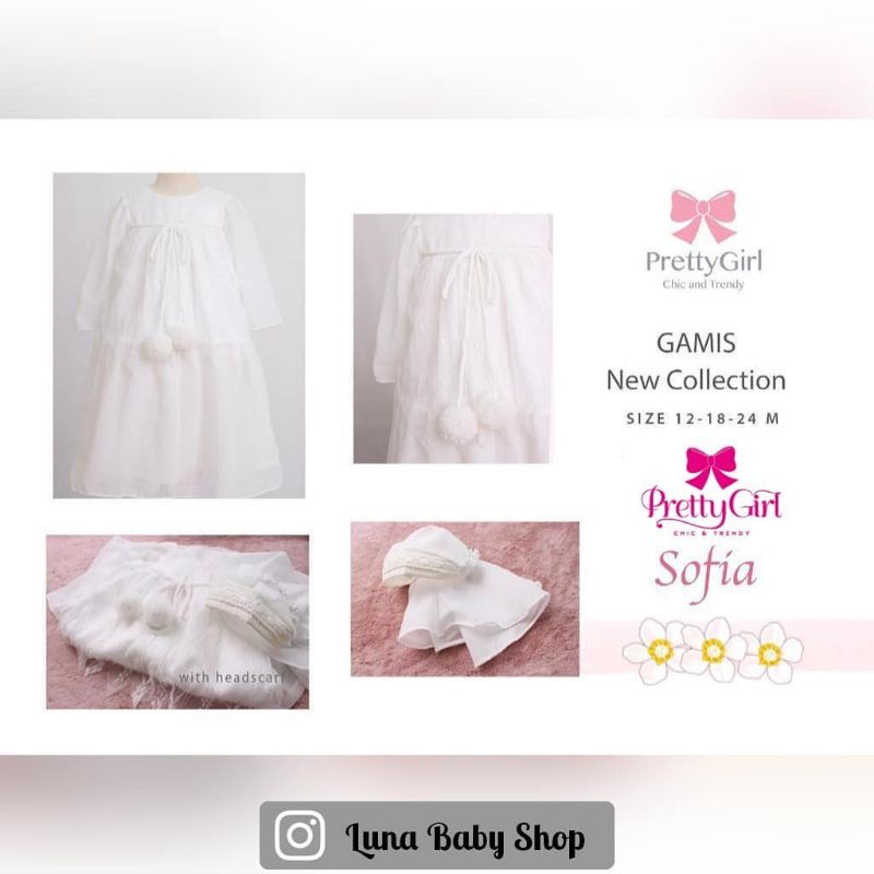 Dress Muslim Pretty Girl Sofia 6bulan