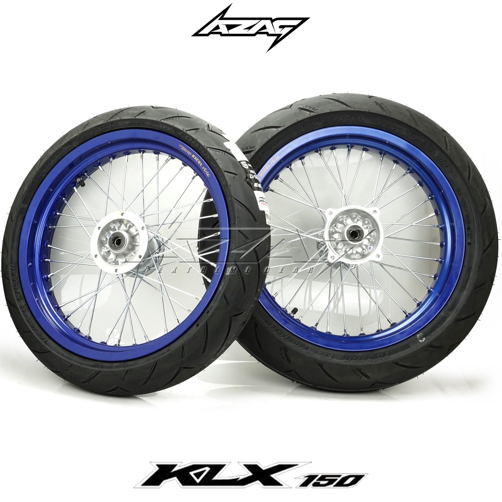 BAN SET SUPERMOTO KLX150 EXCEL TAKASAGO ASIA TROMOL ORIGINAL CORSA R93