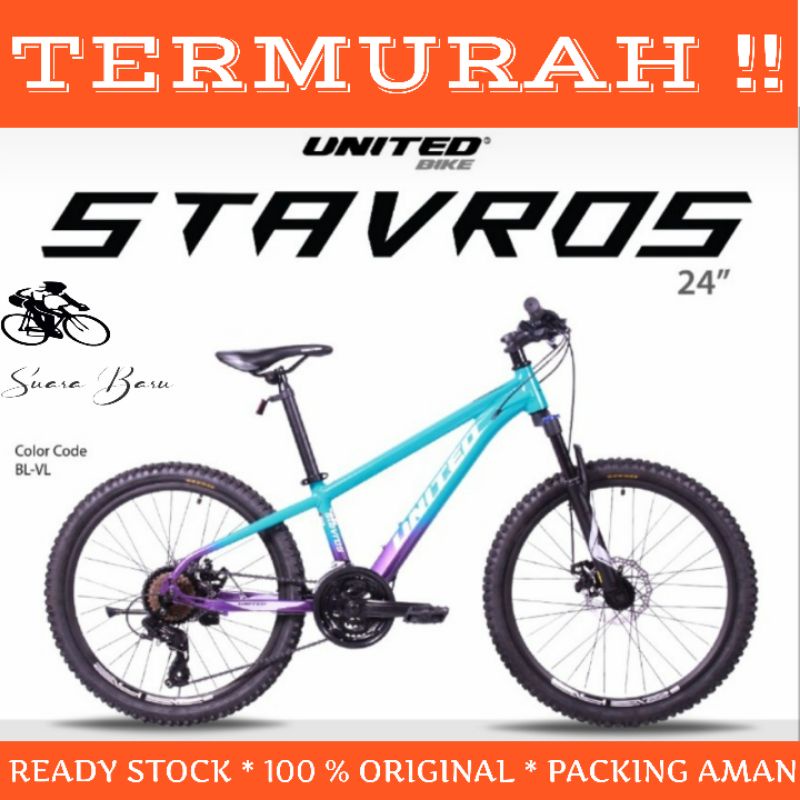 Sepeda Gunung MTB 24 inch United STAVROS