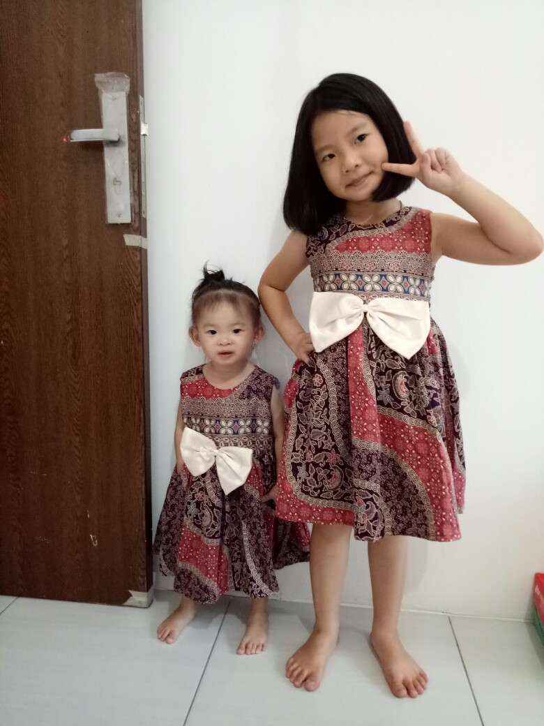 (7071) Dress Batik Anak Sara Kids 87409