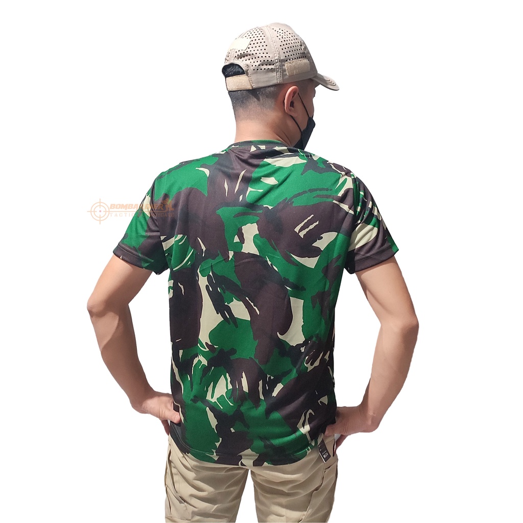 Kaos Loreng Pria Baju Kaos Doreng Baju Kaos Loreng TNI Kaos Hijau Botol Kaos Army Baju Loreng Tentara Malvinas Bahan Dryfit Kaos Army