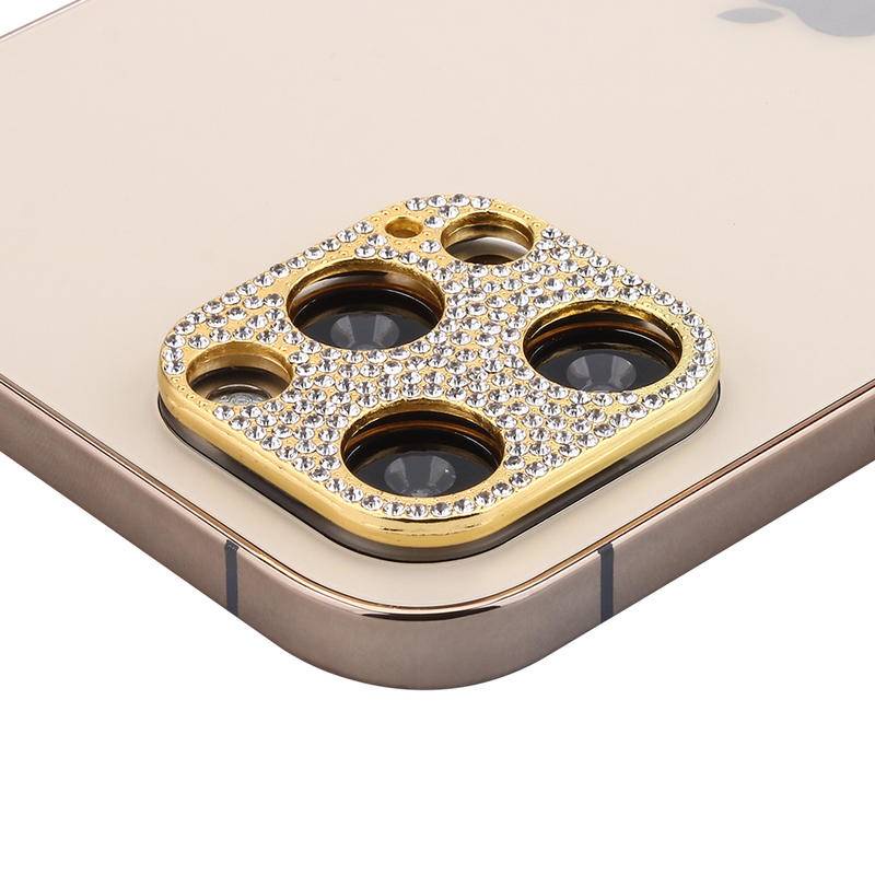 Case Pelindung Lensa Kamera Aksen Berlian Bling Untuk iPhone 13 12 11 Pro MAX Mini 13 12 11 Pro MAX