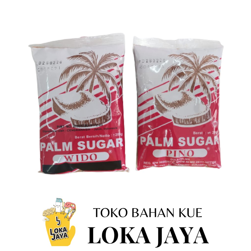 

GULA PALM SUGAR AREN, BROWN SUGAR PINO & WIDO 200 GRAM