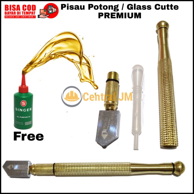 Alat Pisau Potong Kaca Premium - Glass Cutter Alat Potong Keramik Granit Granite
