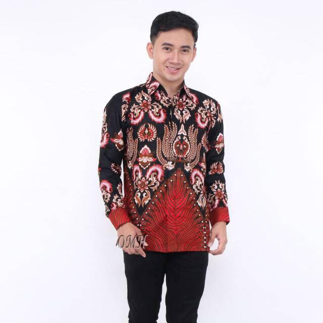 Batik Pria Lengan Panjang Batik Berkah Hrb026 Motif Keratonan Kode 002 Size M L Xl Xxl Reguler