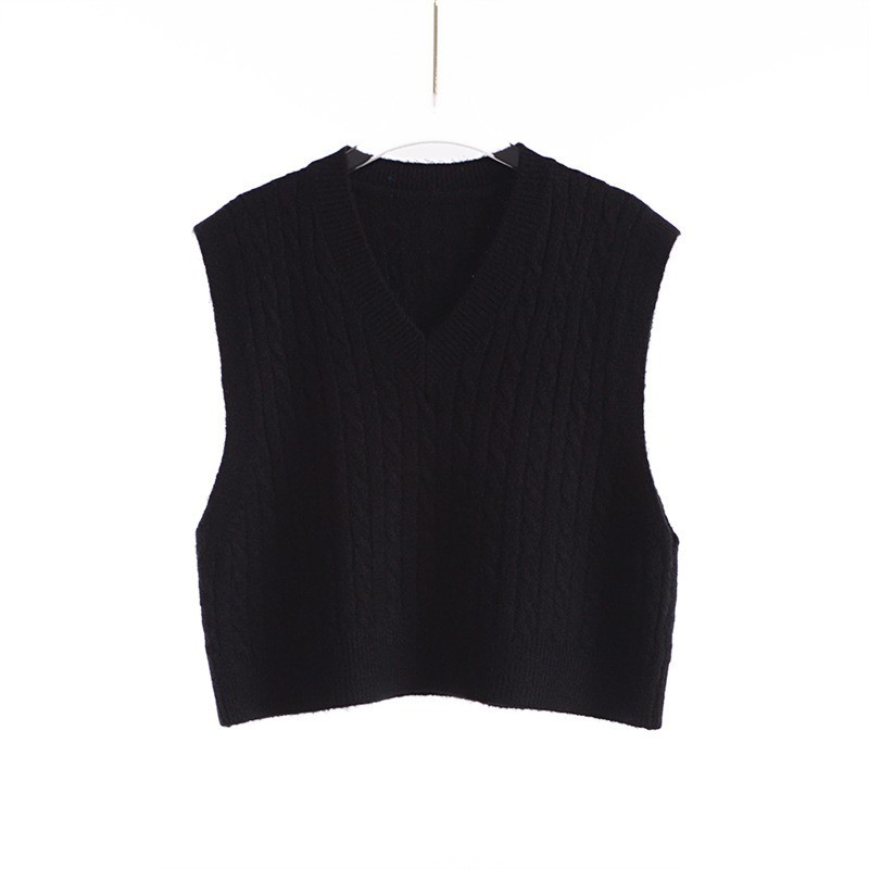 Rompi Rajut Kepang Vest knit Cable