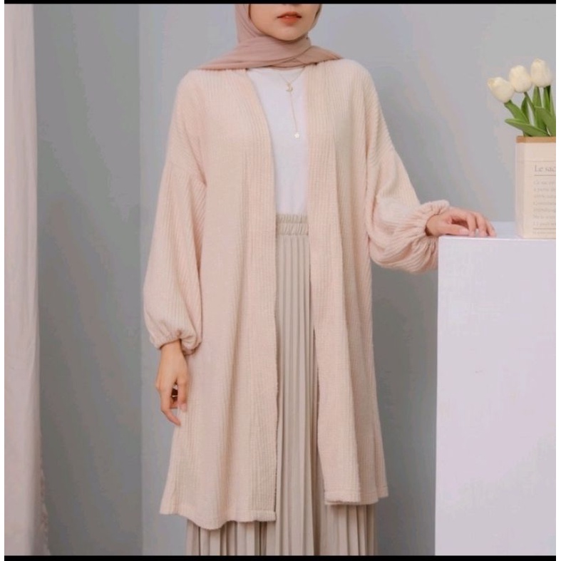READY Waffle Long Cardigan by @edmee_outfit