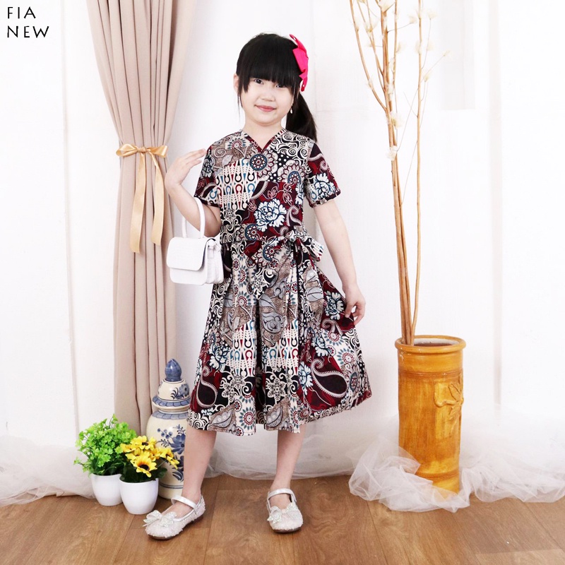 VIA KIDS DRESS - Dress Batik Anak Wanita / FIA