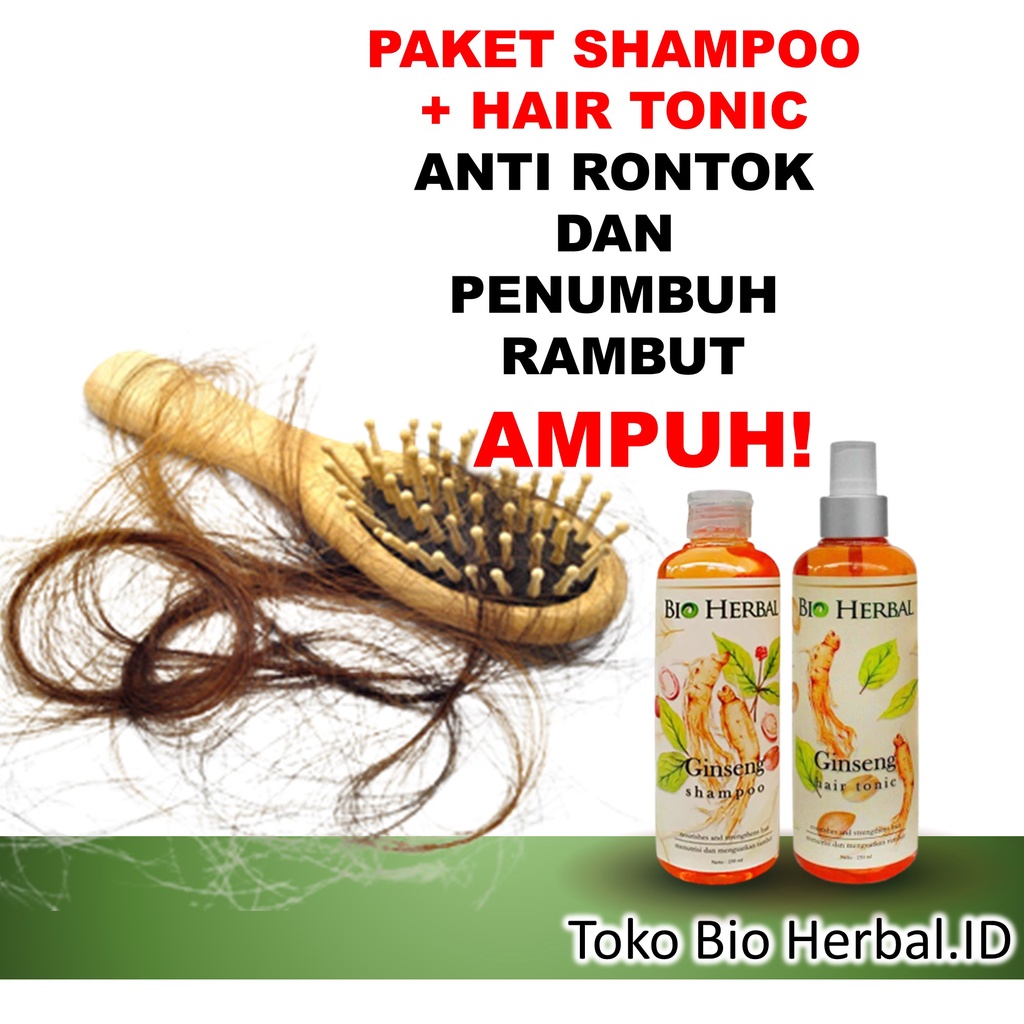 Paket Shampo Rambut Rontok Dan Tonik Rambut Rontok Vitamin Rambut Rontok Penyubur Rambut Rontok B3Q