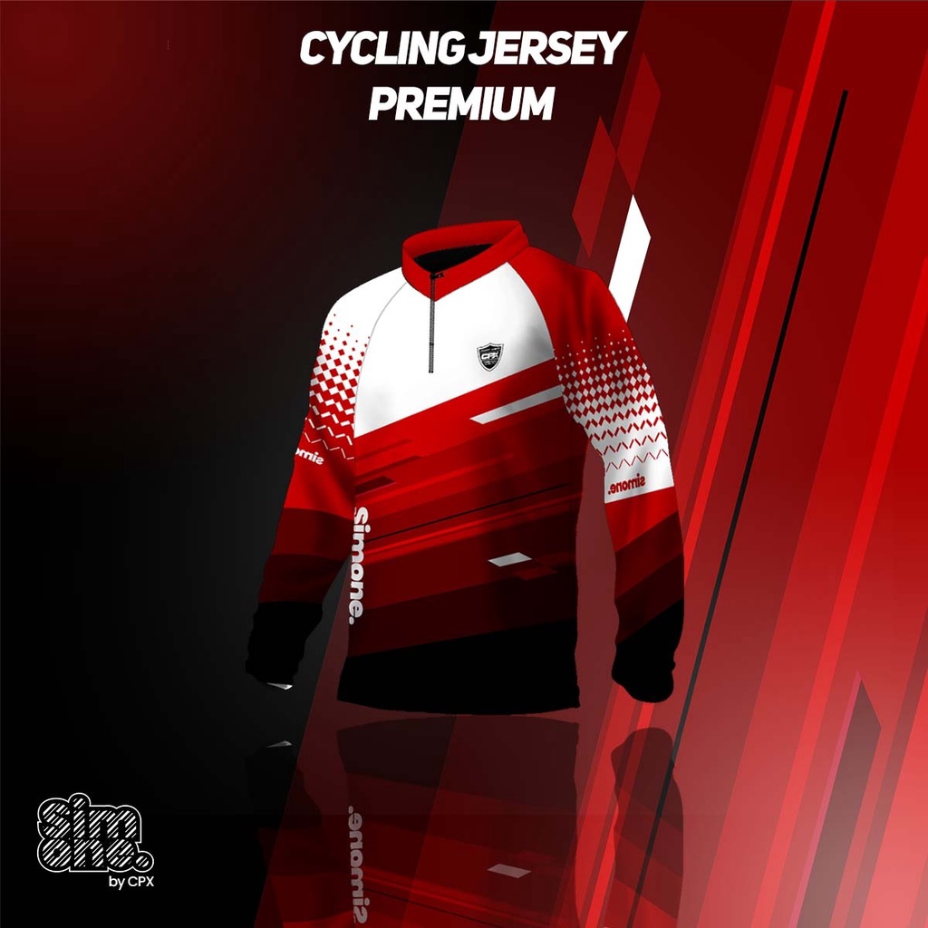 baju kaos jersey sepeda pria simone xc cross country roadbike downhill cpx merah redrock dryfit mila