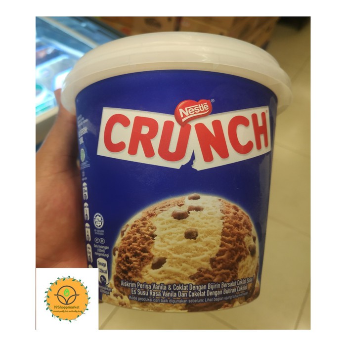 

Es krim Nestle Crunch Berperisa Vanilla & Coklat butiran coklat 750 Ml