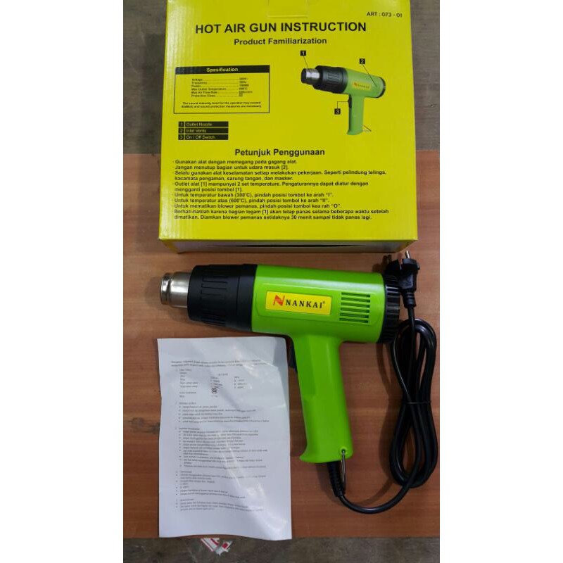 Nankai Hot Air Gun / Heat Gun PISTOL PEMANAS Heat Gun Air Mesin Pemanas Pistol Angin Panas