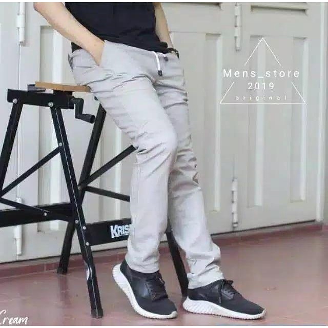 CELANA CHINOS MODEL KOLOR PANJANG//CHINO KOLOR PANJANG PRIA//CELANA PANJANG CHINO PINGANG KARET - Celana Chino panjang Model Rip Kolor Hight Quality Stretch Pinggang mulur Karet/ Celana chino panjang pingang karet