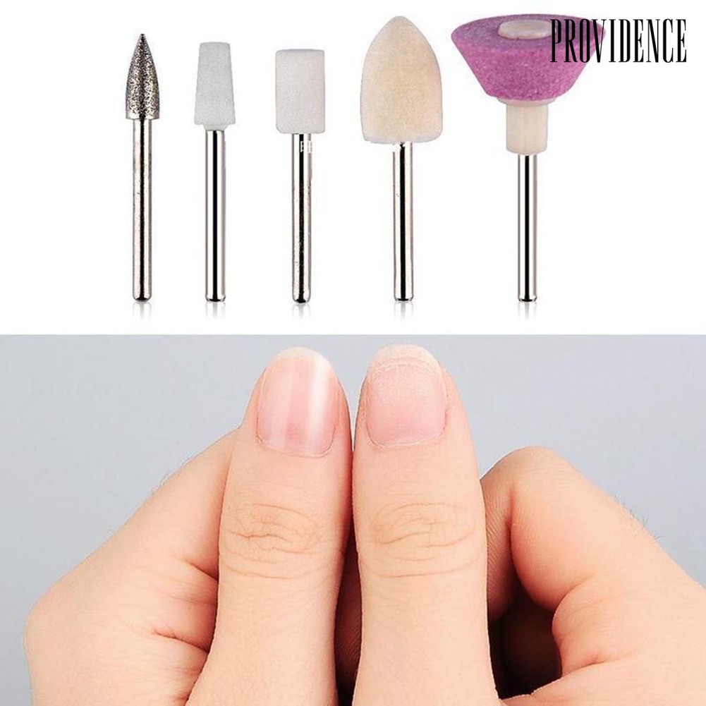 Providence 5Pcs Nail Art Grinding Drill Bits Polish Tool for Electric Manicure Machine