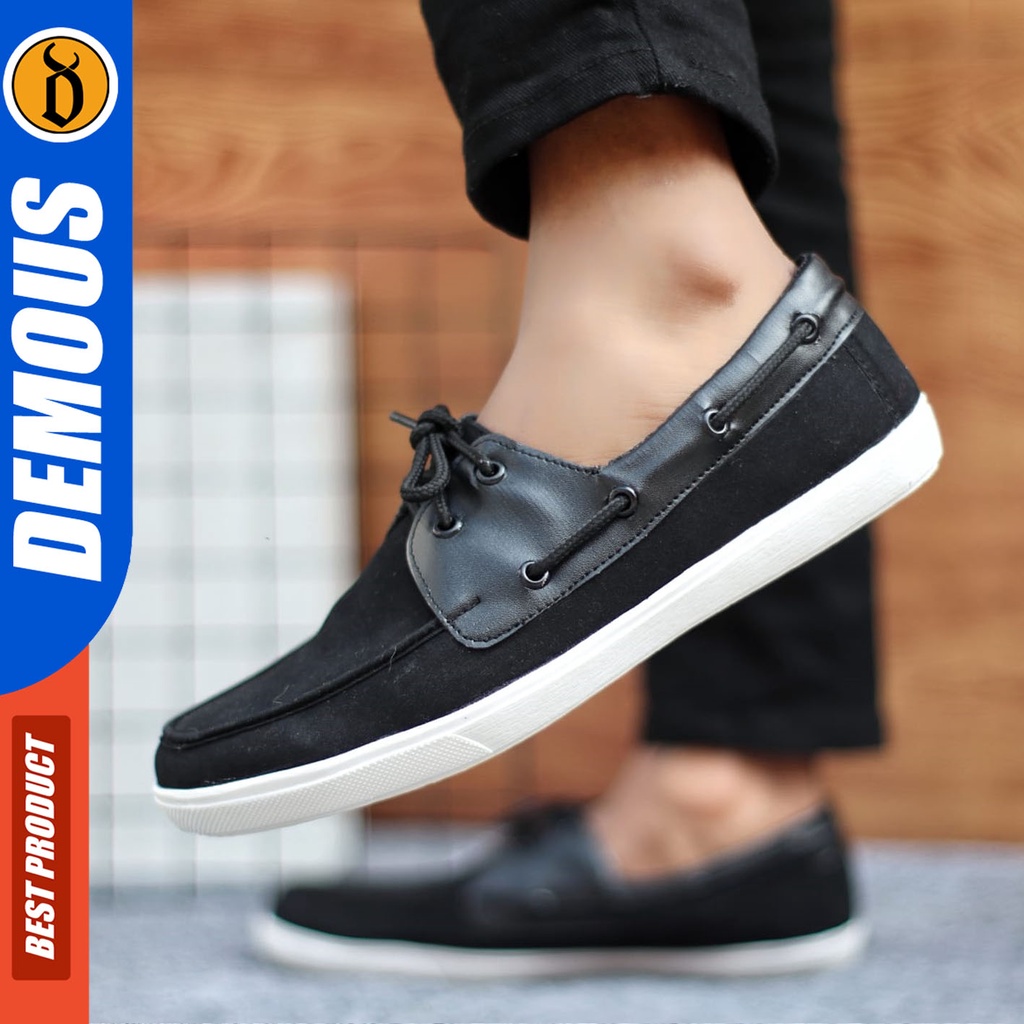 Sepatu Casual Pria Loafers Sepatu Hitam Coklat DEMOUS ZEPAT