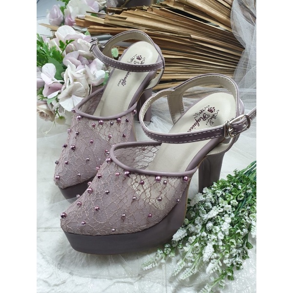 sepatu purri mauve tinggi 12cm