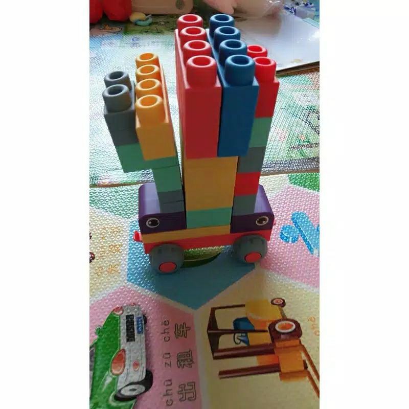 soft stacking blocks - baby stacking toys - balok bayi