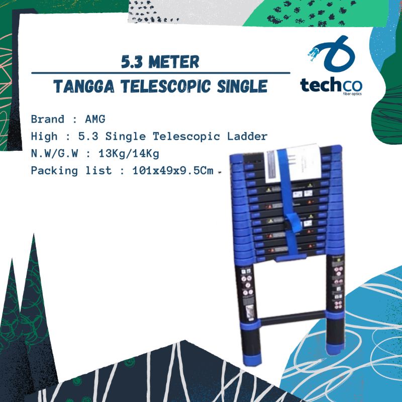 TANGGA TELESCOPIC  5,3 meter/tangga telescopic 5,3m/tangga