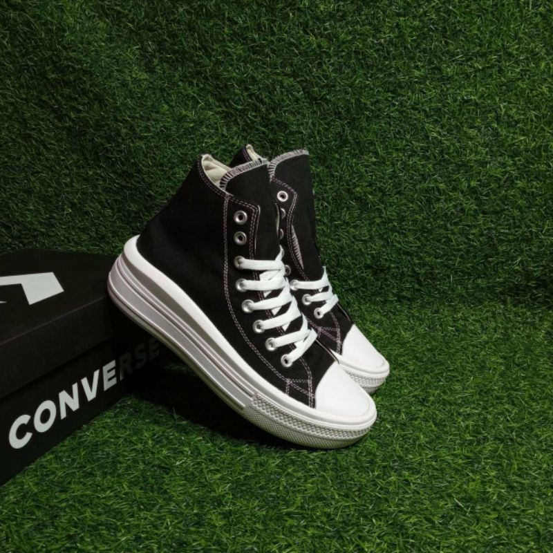 CONVERSE CHUCK TAYLOR ALL STAR MOVE HI PLATFORM BLACK WHITE