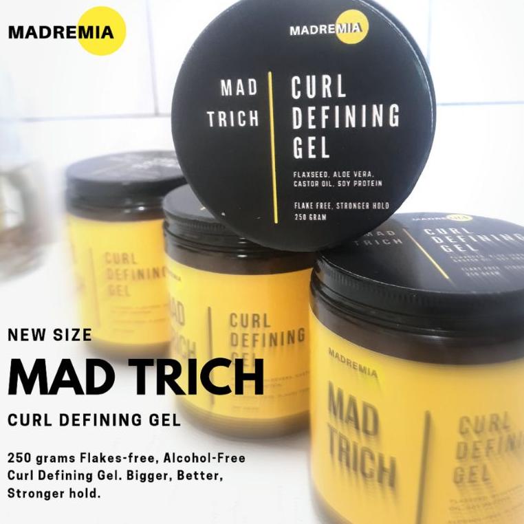 ♥HOT PROMO♥ Mad Trich: Curl Defining Gel (alcohol-free) | Gel Rambut Keriting | 100 dan 250g grosir