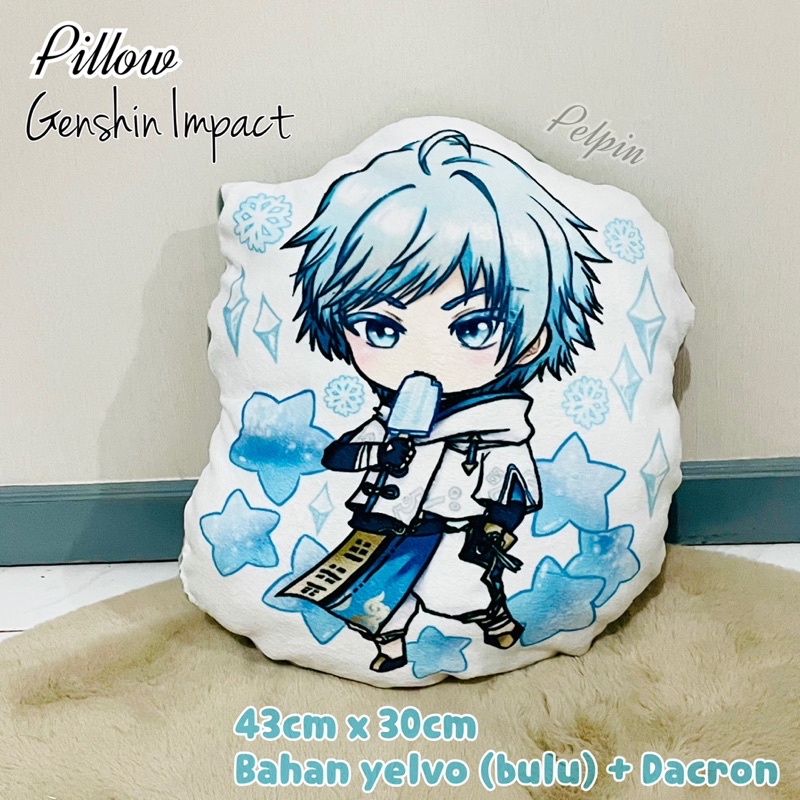 bantal anime boneka anime pillow genshin impact tartaglia childe venti chongyun paimon xiao besar