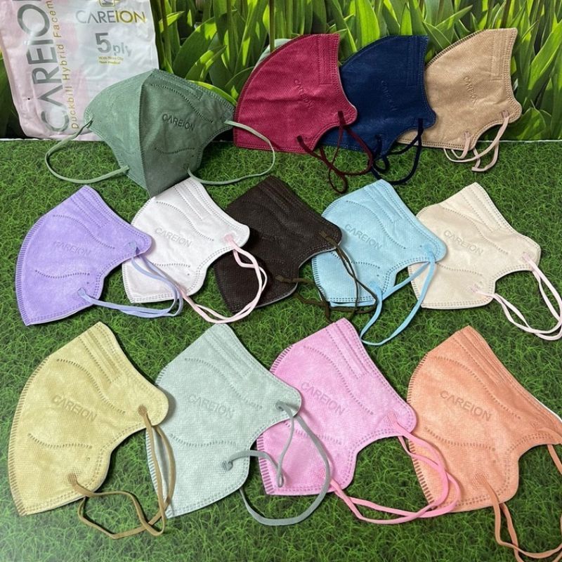 MASKER DUCKBILL HYBRID WARNA WARNI 5PLY  / MASKER DUCKBILL CAREION HYBRID 5PLY 10PCS
