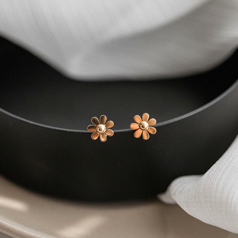 anting tusuk daisy titanium Anti Karat dan anti luntur asli aksesoris wanita korea