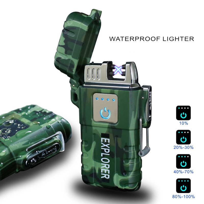 Overview of Jobon Explorer Korek Api Elektrik Plasma Arc Lighter Outdoor Waterproof - F1250