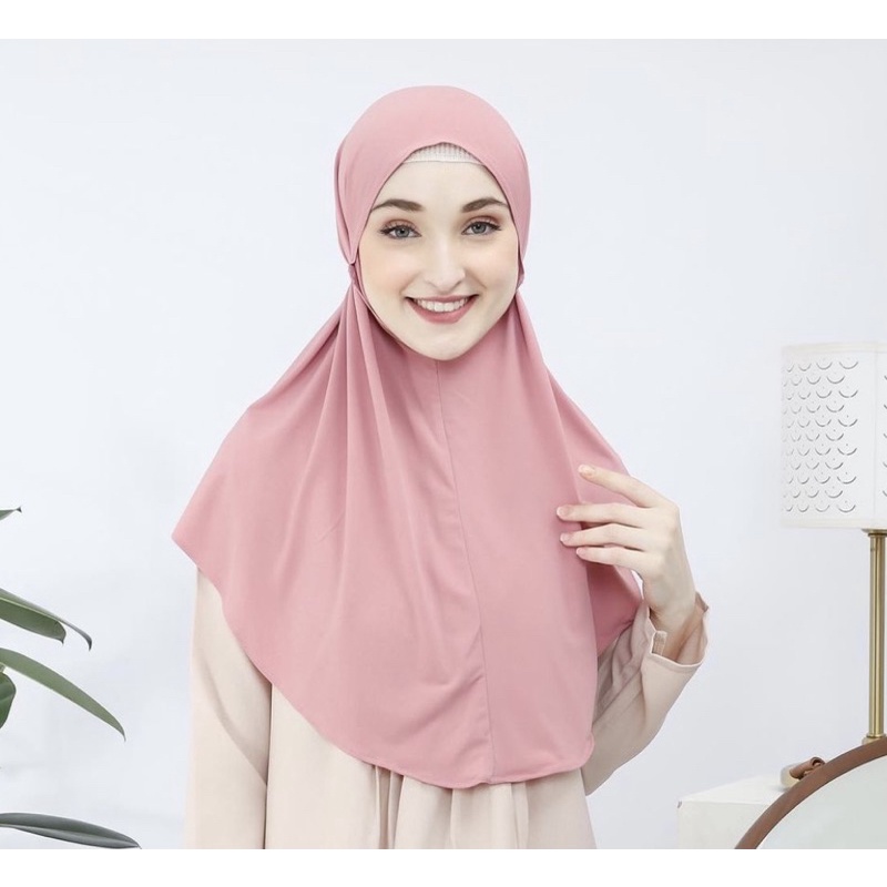 𝐁𝐘 𝐀𝐃𝐈𝐍𝐃𝐀 Bergo sport tali hijab mini instant bahra jersey maryam