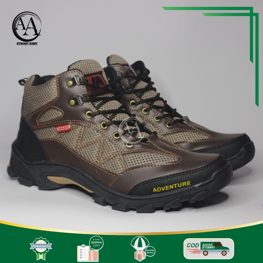 SEPATU HIKING GUNUNG CASUAL PRIA BOOTS SEPATU TOURING OUTDOOR JOGGER PRIA KASUAL KULIT ASLI SYNTETIC - B01