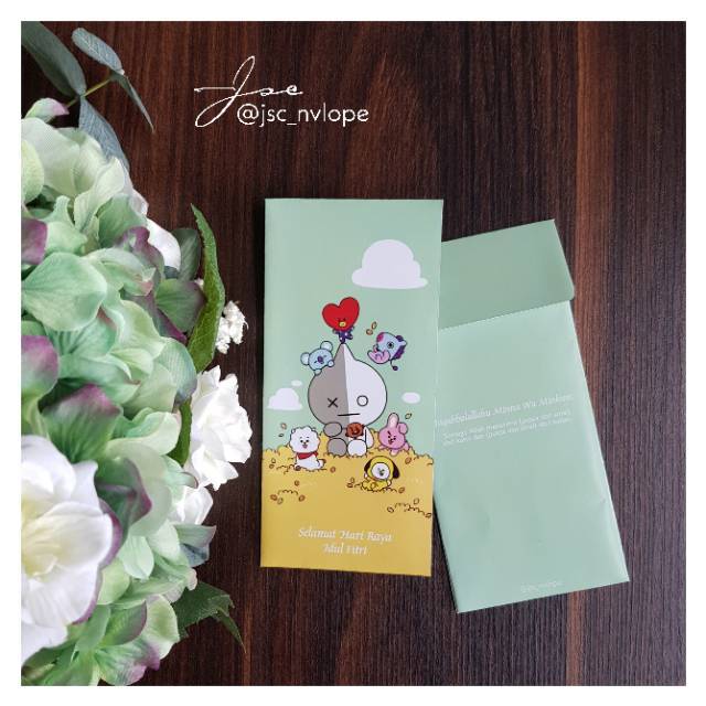 

Amplop angpao lebaran tema BT21. Amplop Uang. Money Envelope Custom. Amplop Custom