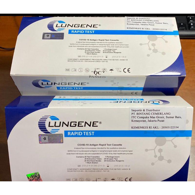 ALAT TEST MANDIRI ANTIGEN 1 BOX ISI 25 PCS BIRU KEMENKES SWAB HIDUNG
