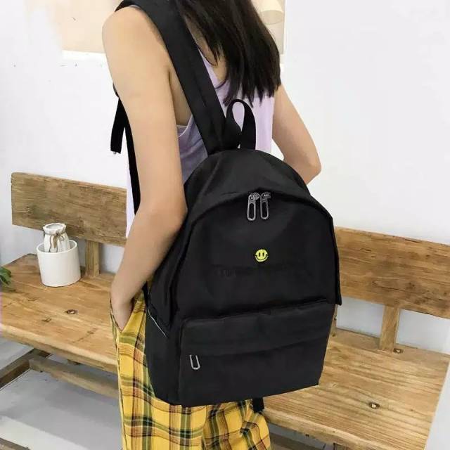 backpack Tas Sekolah Versi Korea Perempuan Siswa SMA Harajuku Ulzzang Pasang Ransel Surat Smal