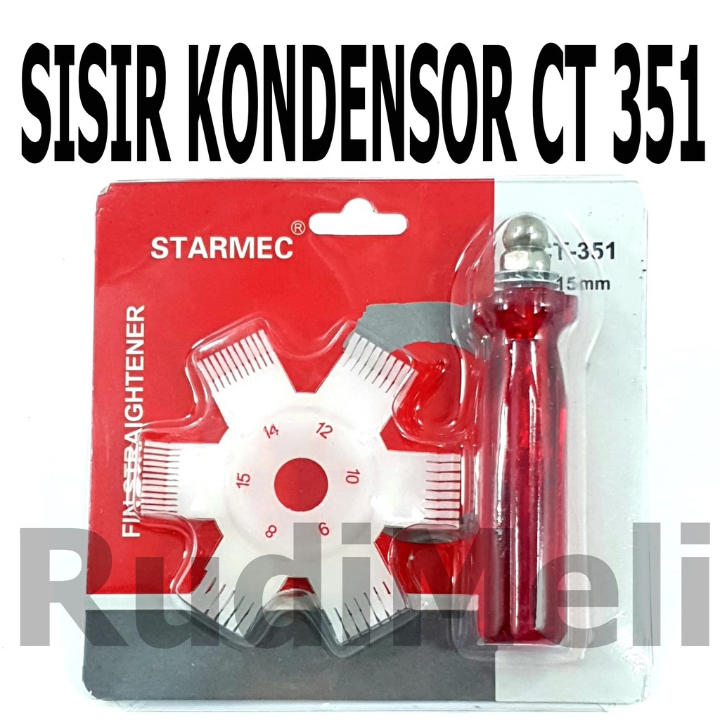 SISIR CONDESOR 6 SISI STARMEC CT-351 Fin Condensor untuk merapikan Fin aluminium coil Kondensor