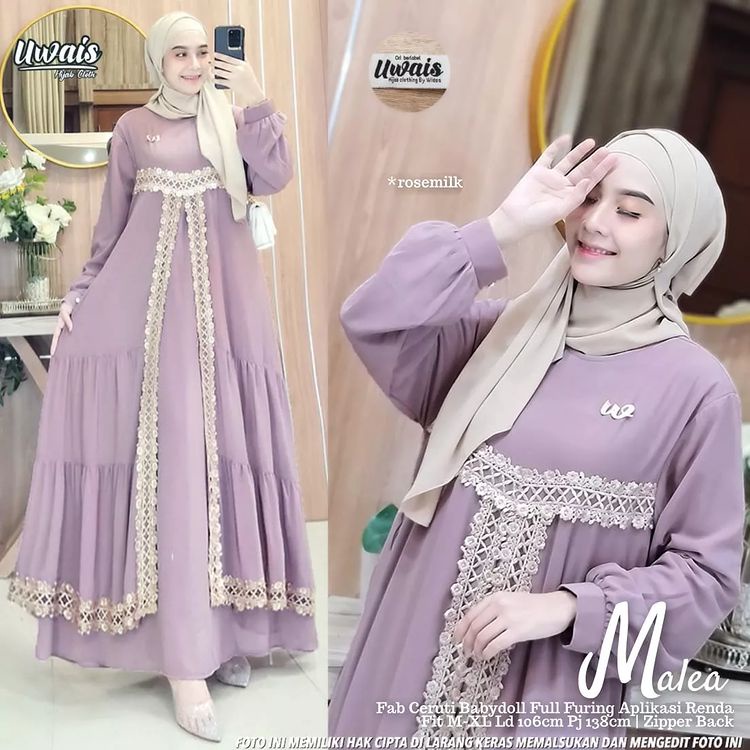 CERUTY MALEA UKURAN JUMBO M L XL XXL 3XL 4XL 5XL LD 98 100 110 120 130 138 140//GAMIS CERUTY MALEA UKURAN JUMBO