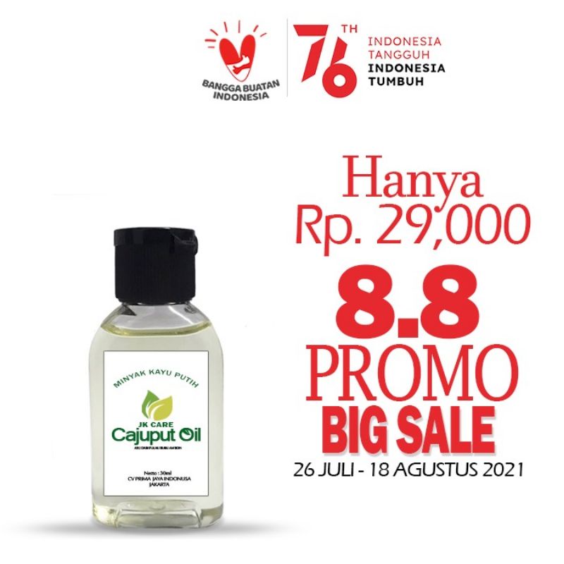 JKCARE Minyak Kayu Putih Ambon 100% ASLI PULAU BURU / CAJUPUT OIL 30ML