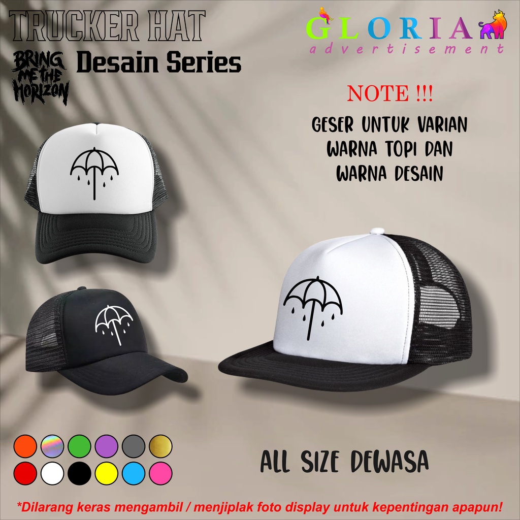 TOPI BRING ME THE HORZON BMTH PAUNG TEDUH / TOPI TRUCKER PREMIUM DISTRO