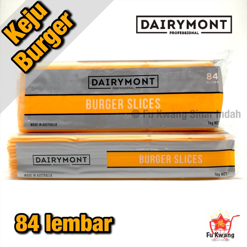 Dairymont Cheese Slice / Burger Slice / Red Cheddar Slice / Keju Burger 1 kg 84 slice