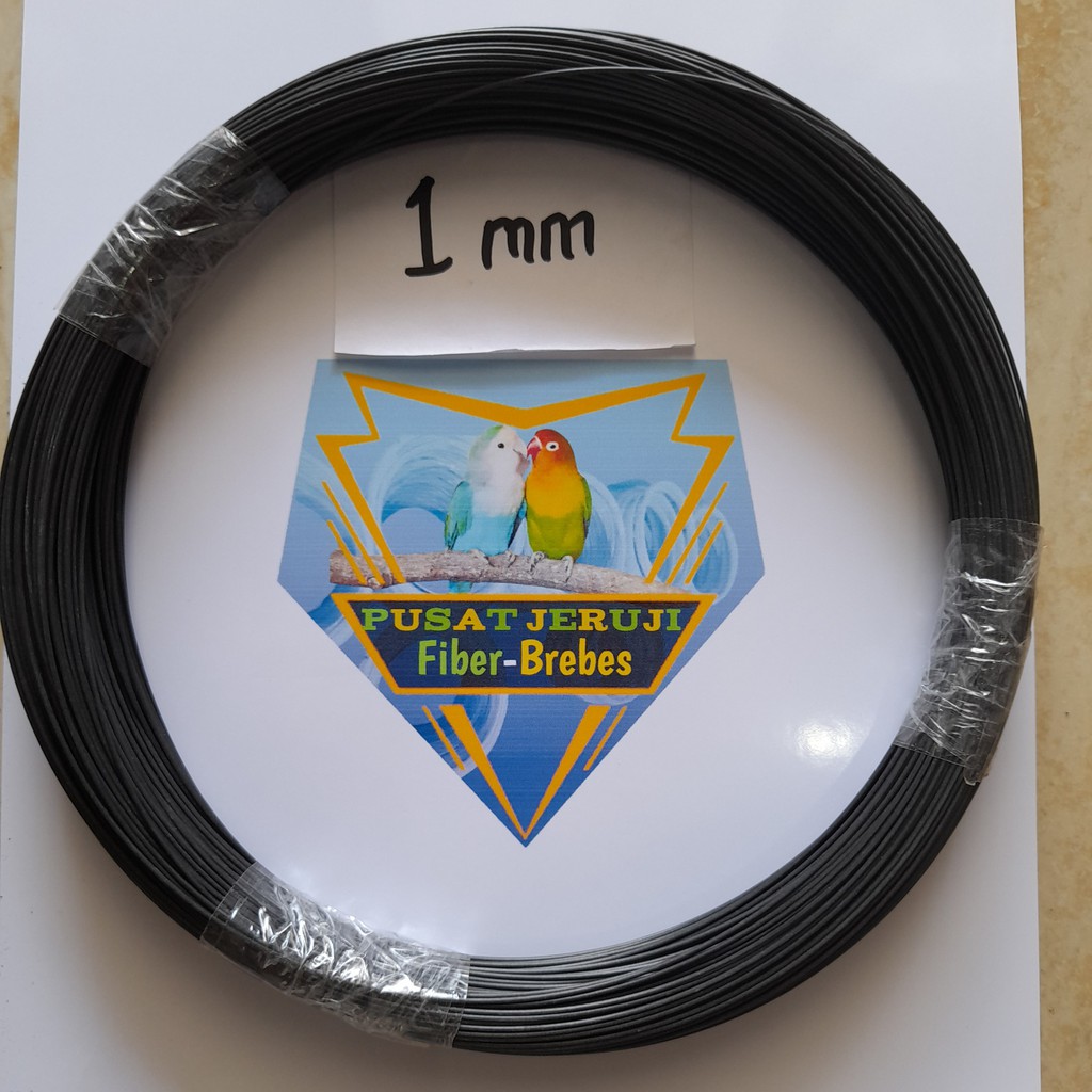 Ruji jeruji fiber roll warna hitam ukuran 1 mm ruji fiber hitam