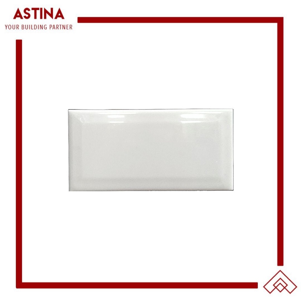 Subway Tile Mulia Signature Metro White Bevel Glossy 7.5x15cm